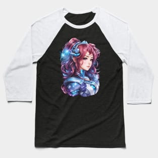 Andromeda Dreams: Captivating AI Anime Character Art Baseball T-Shirt